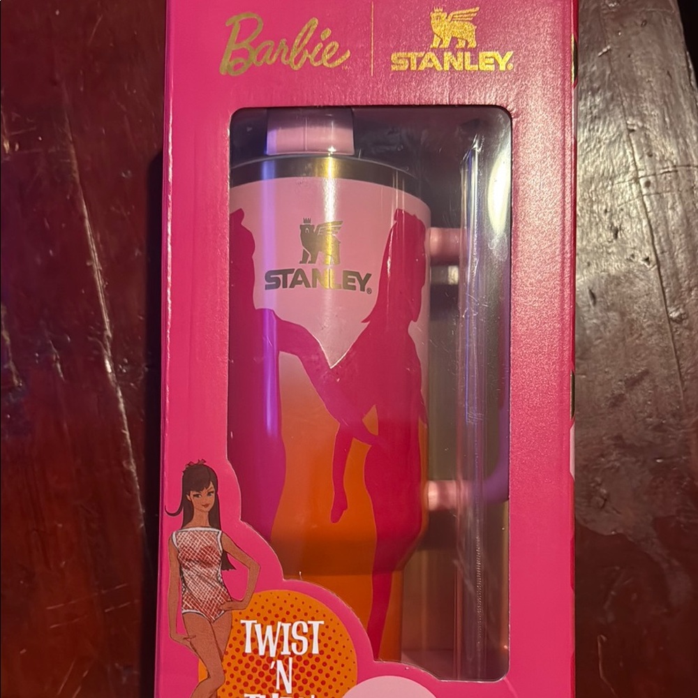 Stanley Barbie Pink and Orange Water Bottle